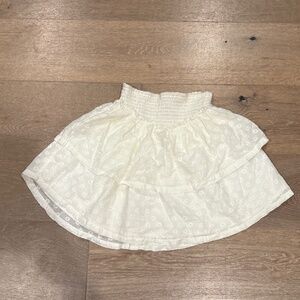 Holster tiered white mini skirt size xs